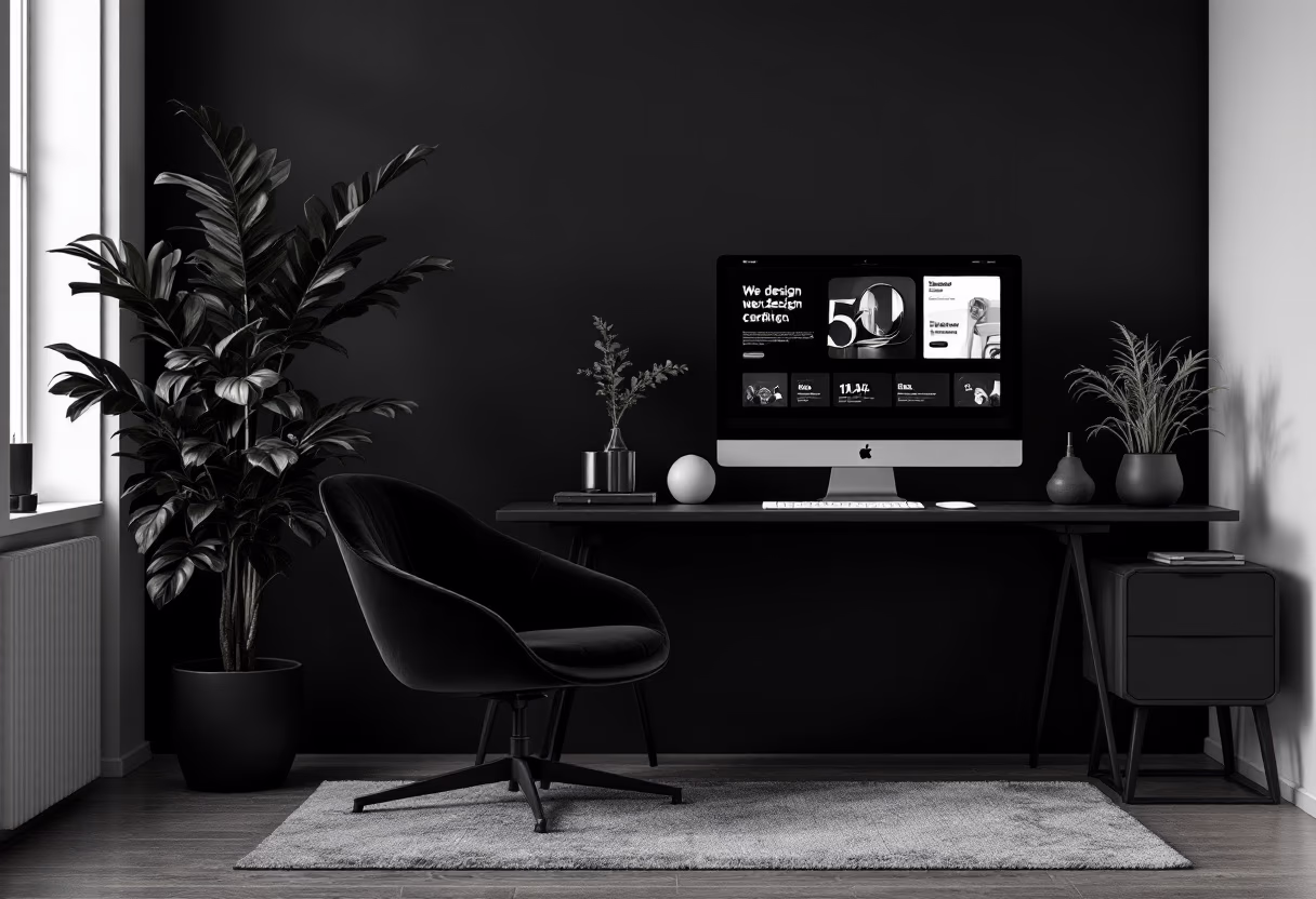 image of office workspace (for a web design agency)